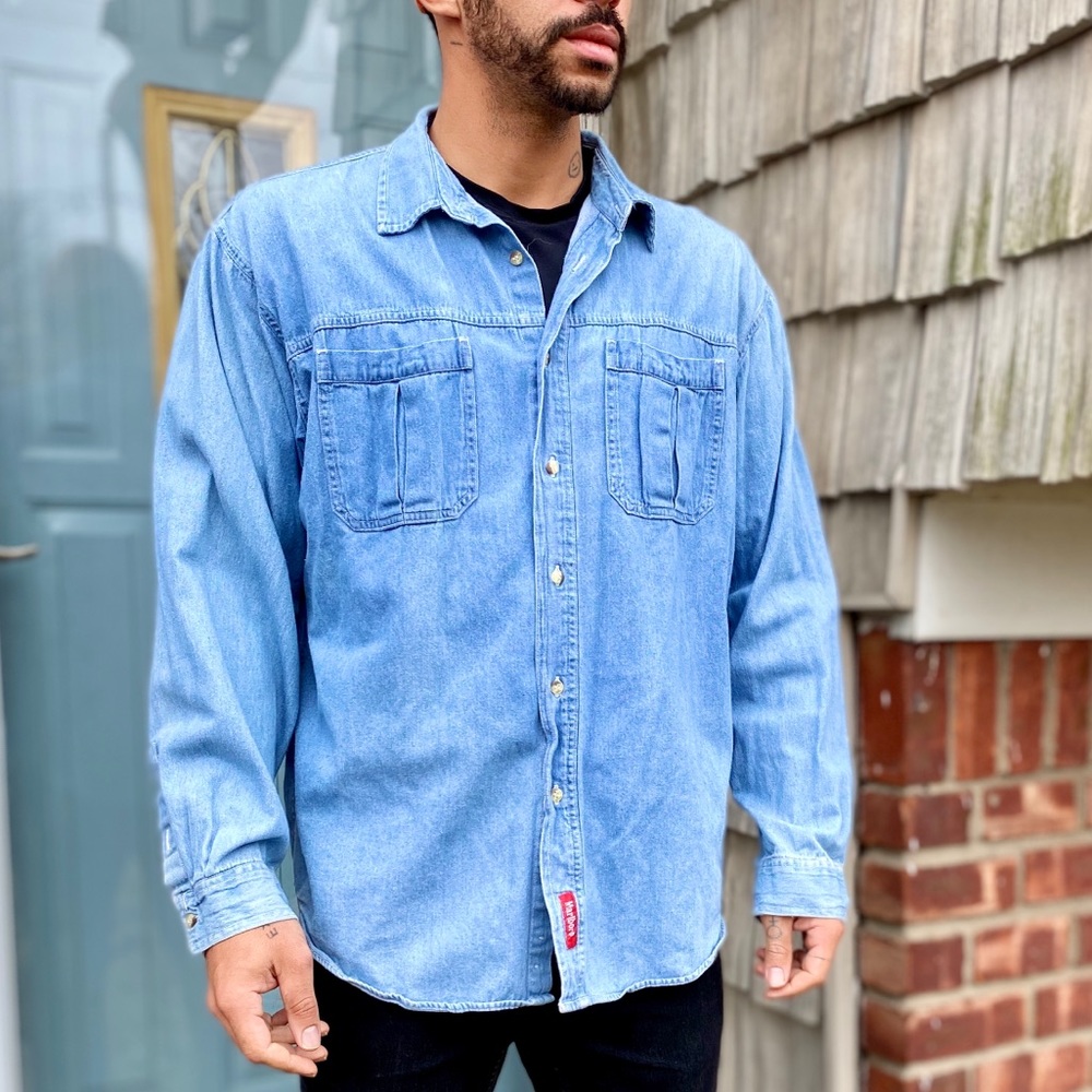 Vintage Marlboro Country Store Denim Button Down